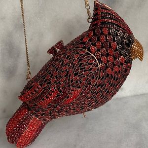 Swarovski crystal evening clutch with chain